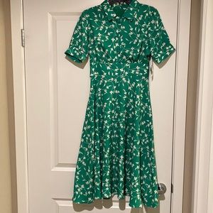 Alexia Admor Emery Cap Sleeve Collared Fit and Flare Dress